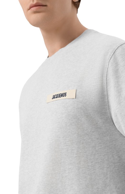 Хлопковая футболка Jacquemus 25HTSM00133/AJ00226 Серый  25HTSM00133/AJ00226 Фото 5
