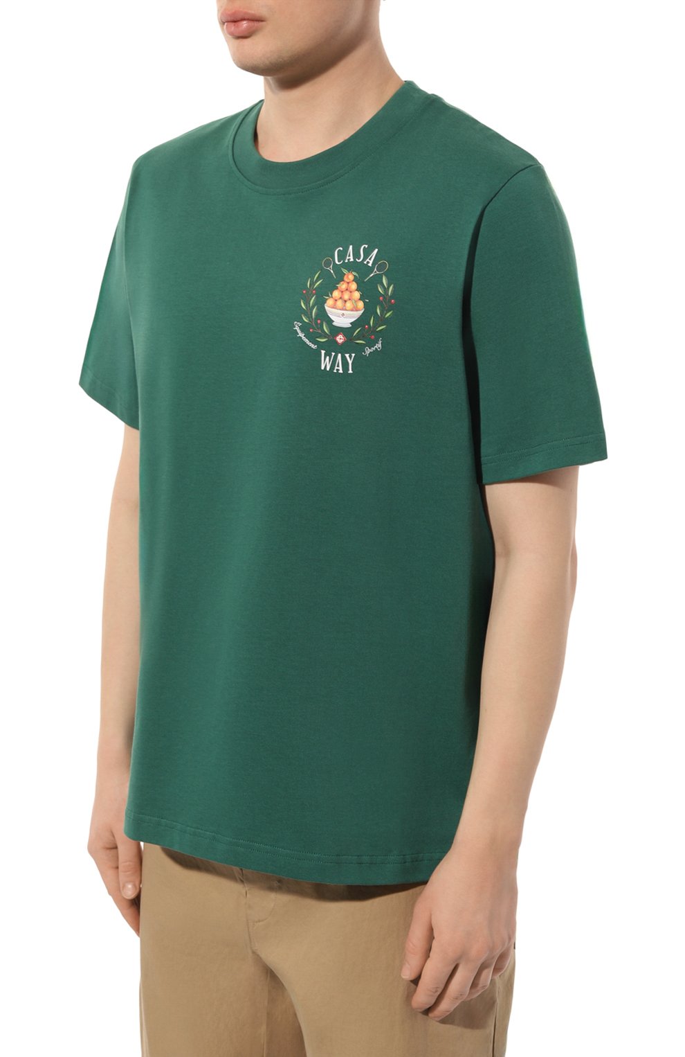 Хлопковая футболка CASABLANCA, арт. MPS24-JTS-001-07, фото 3