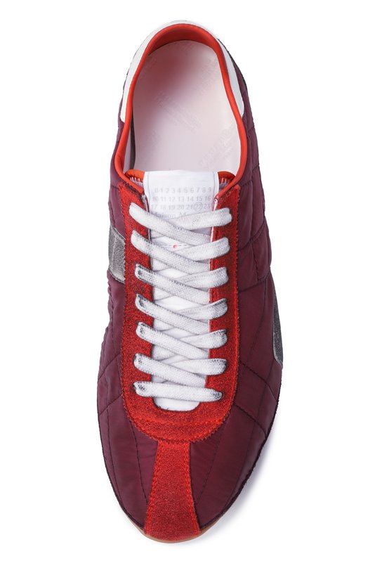 Комбинированные кроссовки Sprinters Maison Margiela S57WS0514/P7415 Бордовый  S57WS0514/P7415 Фото 6