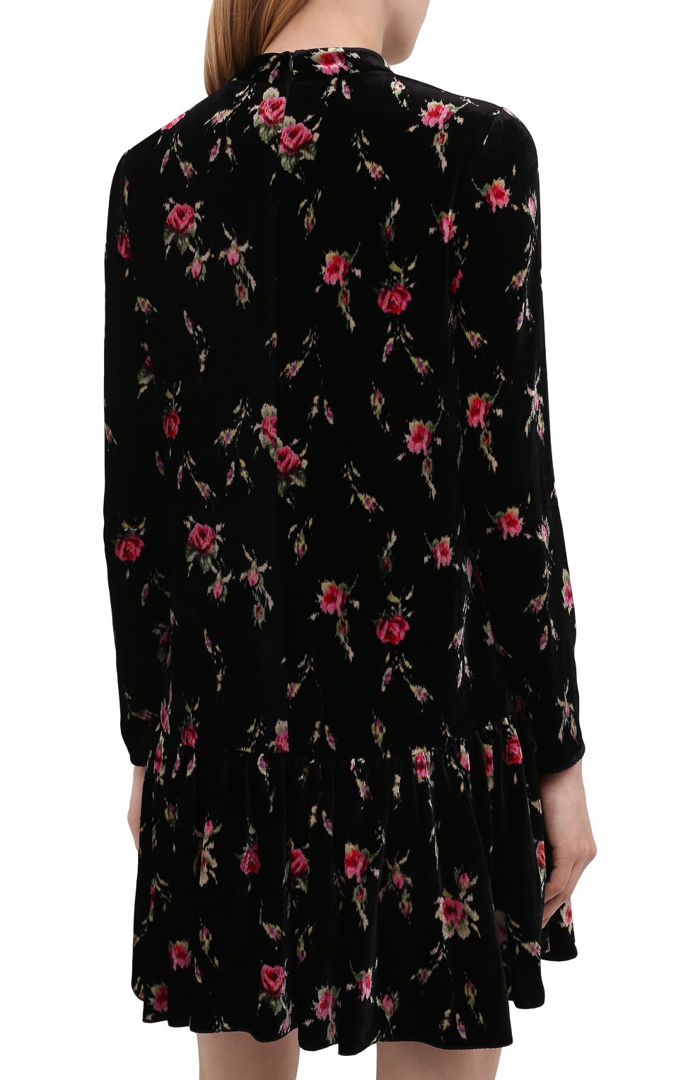 Платье из вискозы и шелка REDVALENTINO черного цвета по цене 106500 руб., арт. WR3VAAM5/601, фото 4 Платье из вискозы и шелка REDVALENTINO, арт. WR3VAAM5/601, фото 4