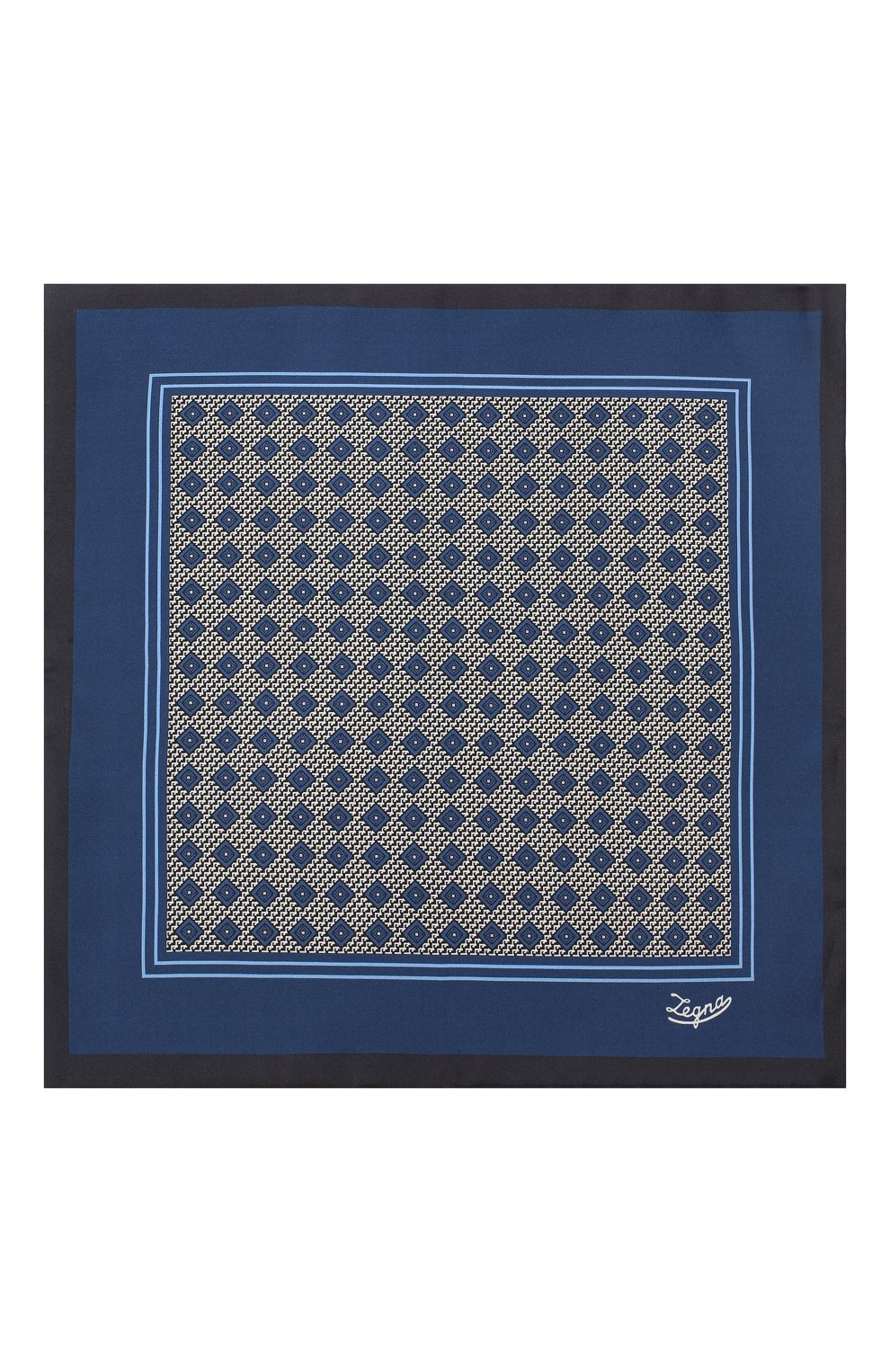 Шелковый платок ZEGNA синего цвета по цене 15650 руб., арт. Z8J06/39C, фото 3 Шелковый платок ZEGNA, арт. Z8J06/39C, фото 3