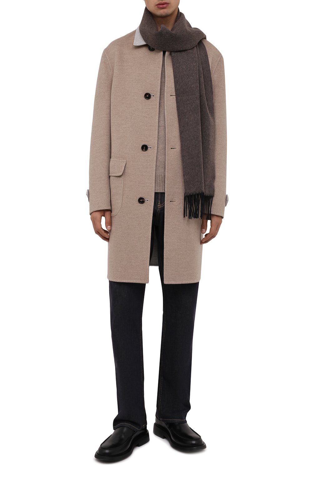 Шарф из кашемира и шелка CANALI коричневого цвета по цене 52750 руб., арт. 06/TX00200, фото 2 Шарф из кашемира и шелка CANALI, арт. 06/TX00200, фото 2