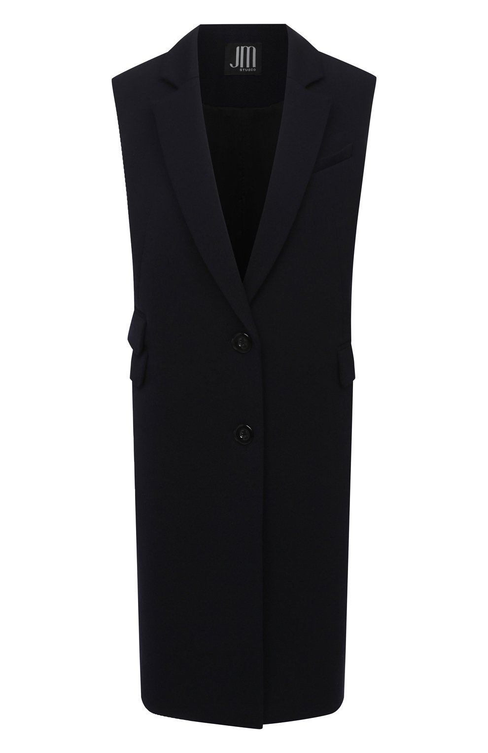 Шерстяной жилет JM STUDIO синего цвета по цене 47950 руб., арт. FW202118, фото 1 Шерстяной жилет JM STUDIO, арт. FW202118, фото 1