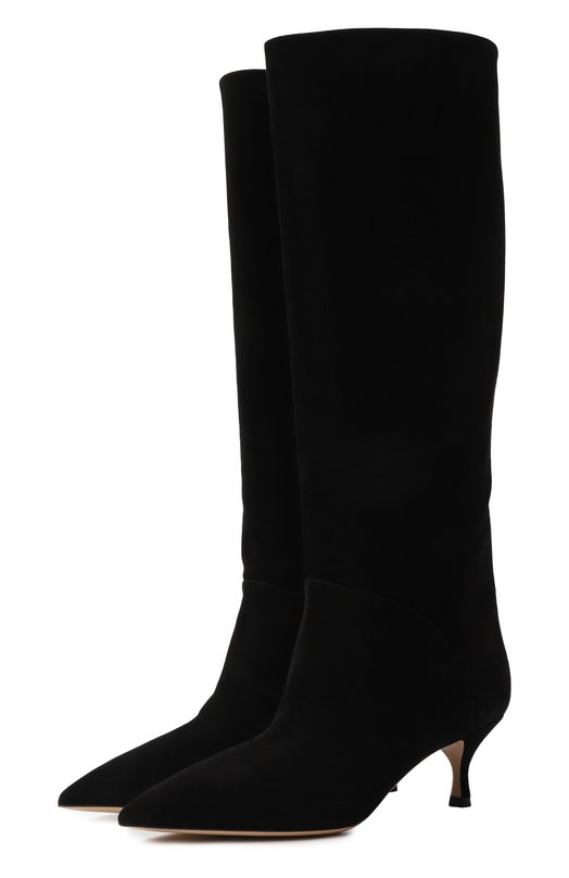 Замшевые сапоги Julia Plonge Casadei 1S363A0501RENNA Чёрный 1S363A0501RENNA