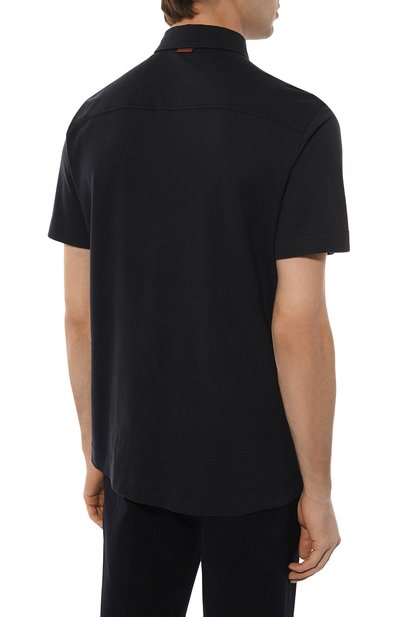 Поло из хлопка и шелка ZEGNA, арт. E8319A5/B773, фото 4