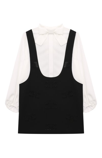 Комплект из блузки и сарафана ELISABETTA FRANCHI LA MIA BAMBINA, арт. EFCM0140/GA085/4A-8A