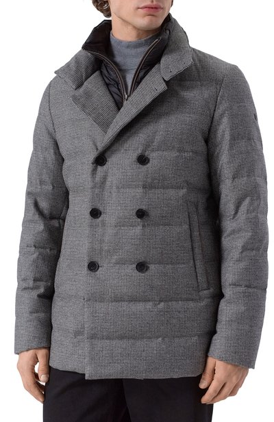 Пуховая куртка из шерсти и кашемира DUNO, арт. GREY/C0RTINA, фото 3