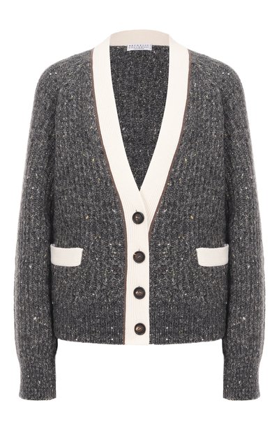 Женский кардиган из шерсти и кашемира BRUNELLO CUCINELLI, арт. MSJ545306