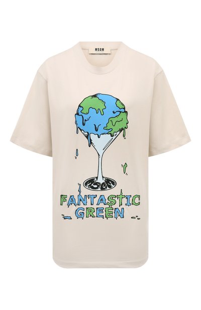 Женская хлопковая футболка MSGM, арт. 3746MM02/247791