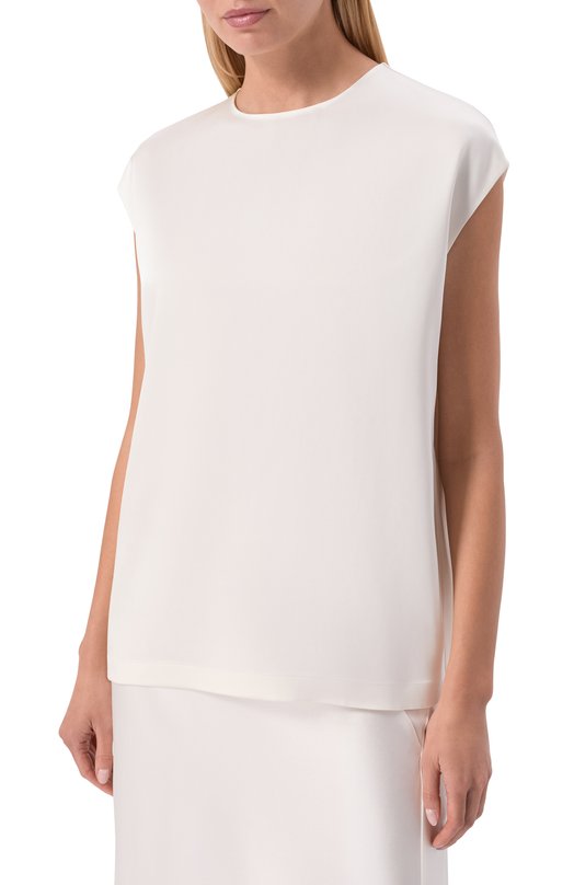 Атласный топ MVST M26.2PW.B033/F096 D0UBLE SATIN Белый  M26.2PW.B033/F096 D0UBLE SATIN Фото 3