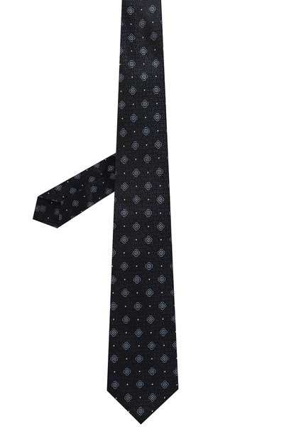 Шелковый галстук KITON темно-синего цвета по цене 29500 руб., арт. UCRVKPC08H01, фото 3 Шелковый галстук KITON, арт. UCRVKPC08H01, фото 3