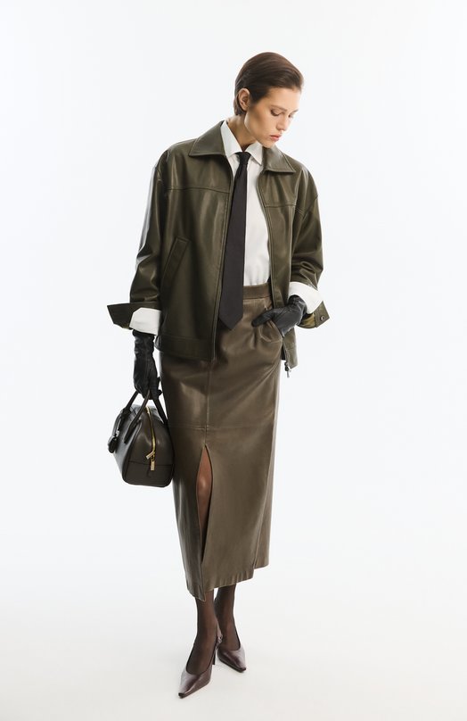 Кожаные туфли Anne-Marie 75 Saint Laurent 841183/AADF1 Коричневый  841183/AADF1 Фото 7