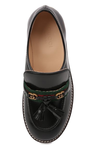 Кожаные лоферы GUCCI черного цвета по цене 53350 руб., арт. 662190/1PKE0, фото 4 Кожаные лоферы GUCCI, арт. 662190/1PKE0, фото 4