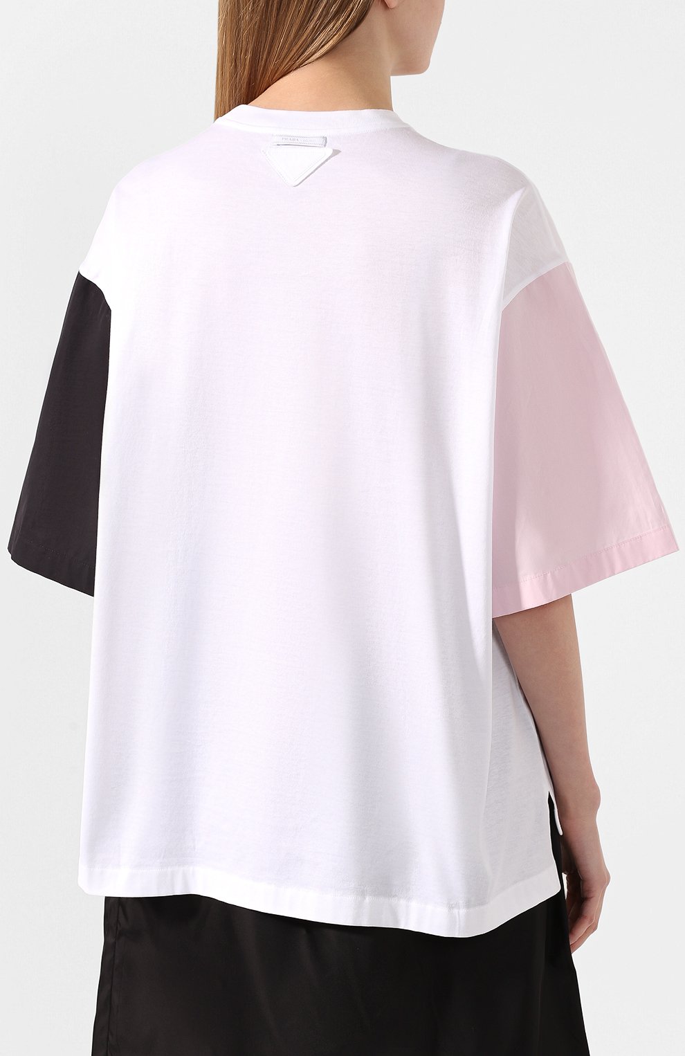 Хлопковая футболка PRADA, арт. 3510A-1WJ6-F0Z70, фото 4