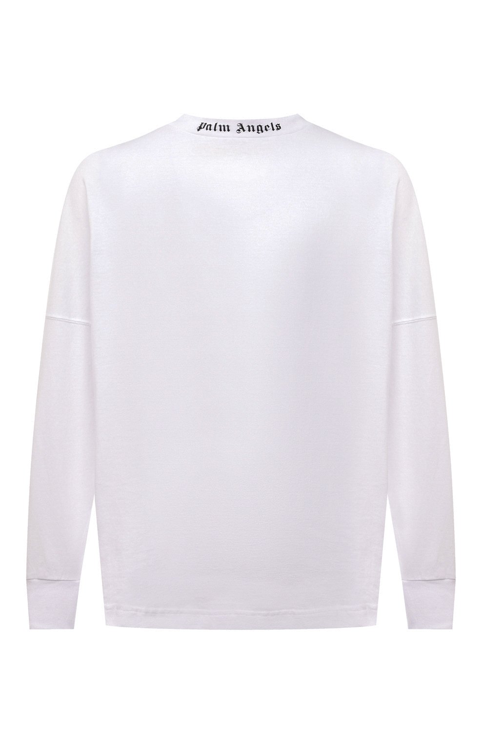 Хлопковый лонгслив PALM ANGELS белого цвета по цене 30700 руб., арт. PWAB012C99JER0010110, фото 1 Хлопковый лонгслив PALM ANGELS, арт. PWAB012C99JER0010110, фото 1