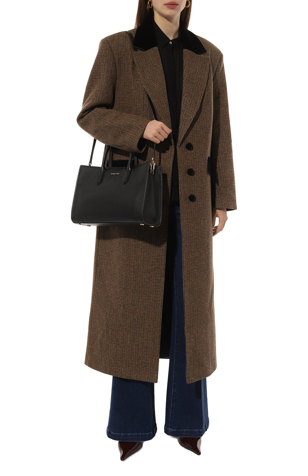 Сумка scarlett medium MICHAEL MICHAEL KORS черного цвета по цене 31950 руб., арт. 30F4GETS2L, фото 7 Сумка scarlett medium MICHAEL MICHAEL KORS, арт. 30F4GETS2L, фото 7