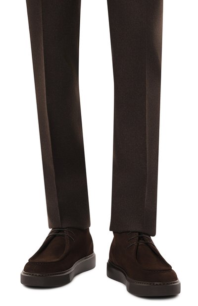 Замшевые ботинки DOUCAL'S темно-коричневого цвета по цене 43950 руб., арт. DU3336ALEXDF009T, фото 3 Замшевые ботинки DOUCAL'S, арт. DU3336ALEXDF009T, фото 3