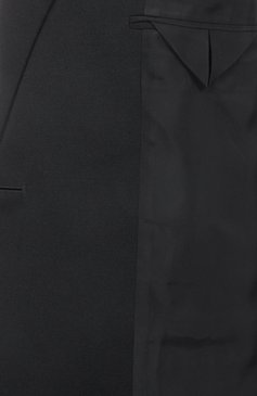 Женский шерстяной жакет JIL SANDER черного цвета, арт. J04BN0108-J40021 | Фото 7 (Рукава: Длинные; Материал внешний: Шерсть; Длина (для топов): Удлиненные; 1-2-бортные: Однобортные; Женское Кросс-КТ: Жакет-одежда; Стили: Классический; Материал подклада: Вискоза)