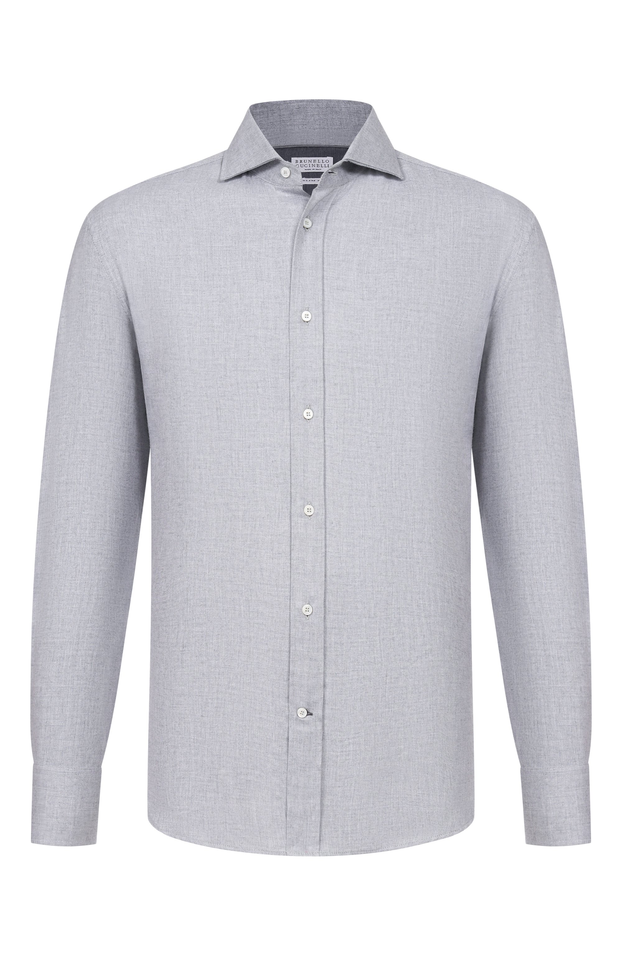 Рубашка из хлопка и лиоцелла BRUNELLO CUCINELLI, арт. MY6371718, фото 1