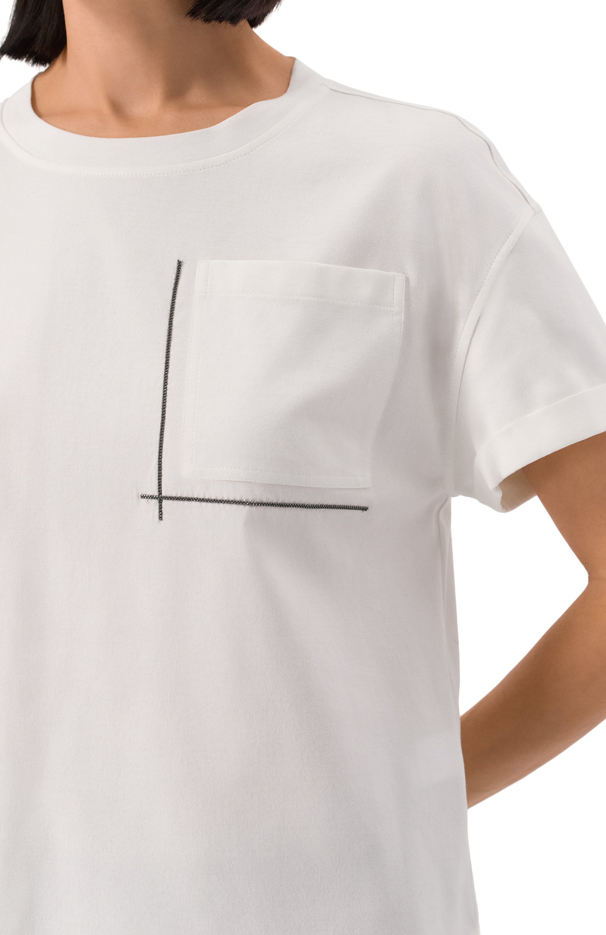 Хлопковая футболка BRUNELLO CUCINELLI, арт. M0T81HA850, фото 5