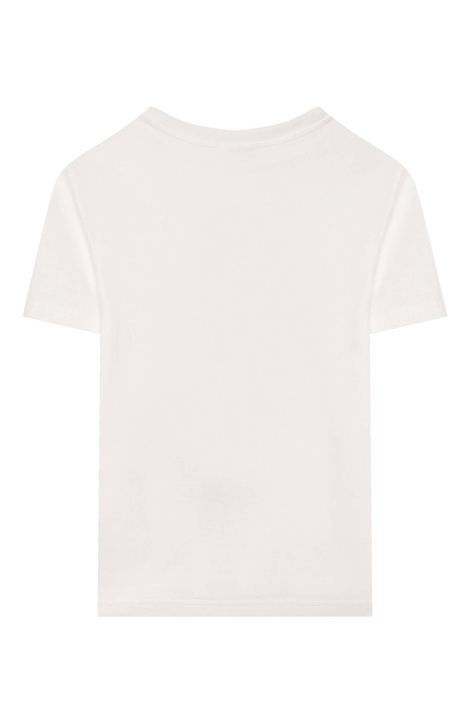 Хлопковая футболка DOLCE & GABBANA белого цвета по цене 29650 руб., арт. L4JTHU/G7P6R, фото 2 Хлопковая футболка DOLCE & GABBANA, арт. L4JTHU/G7P6R, фото 2