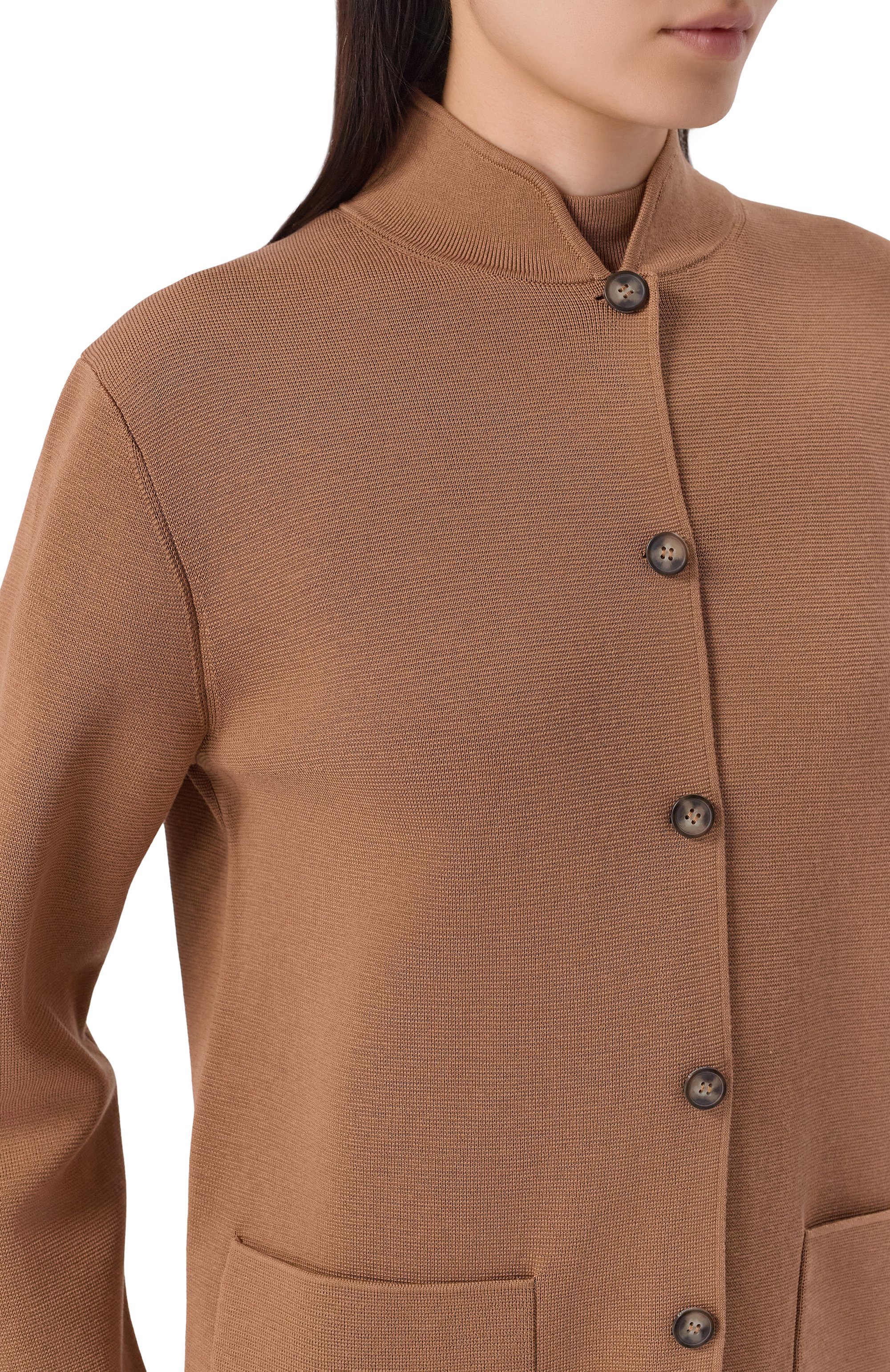 Жакет из шелка и хлопка 12 STOREEZ коричневого цвета по цене 29000 руб., арт. 137938, фото 5 Жакет из шелка и хлопка 12 STOREEZ, арт. 137938, фото 5