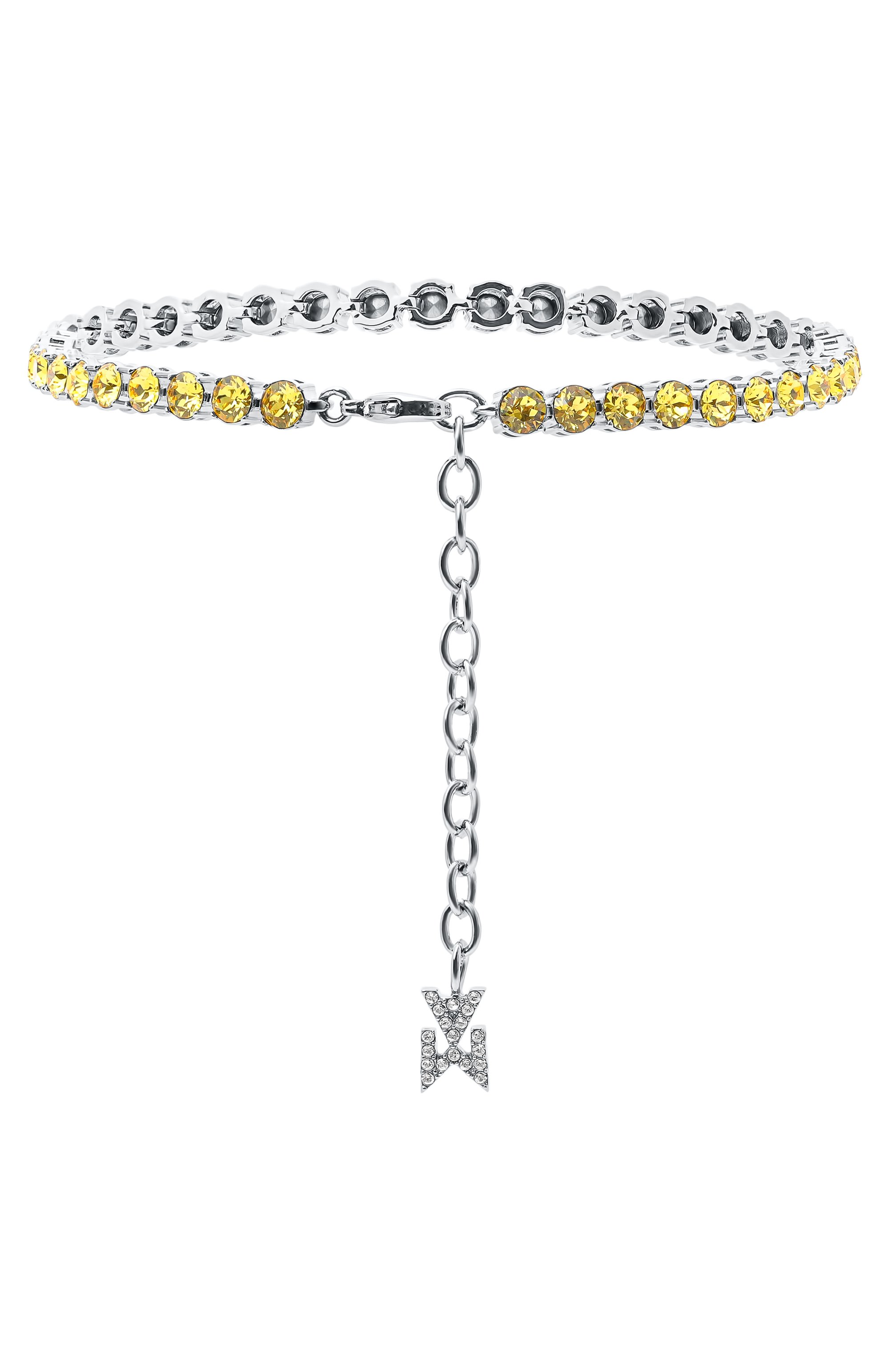 Анклет tennis AMINA MUADDI, арт. TENNIS ANKLET/CRYSTALS SILVER BASE/SWA, фото 3