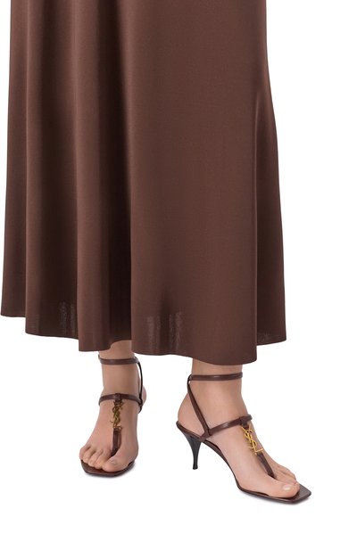 Женские кожаные босоножки cassandra 60 SAINT LAURENT, арт. 860586/25VAB