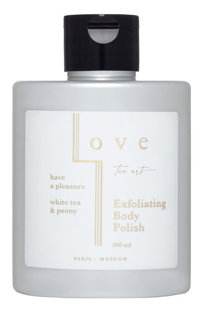 Женского гель-скраб для тела и рук белый чай и пионы (300ml) LOVE TEA ART, арт. 4603805891437