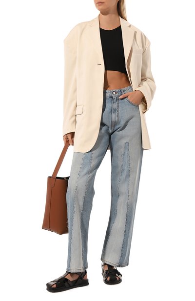 Кожаные сандалии DRIES VAN NOTEN черного цвета по цене 79950 руб., арт. WS231-590/DD590, фото 2 Кожаные сандалии DRIES VAN NOTEN, арт. WS231-590/DD590, фото 2