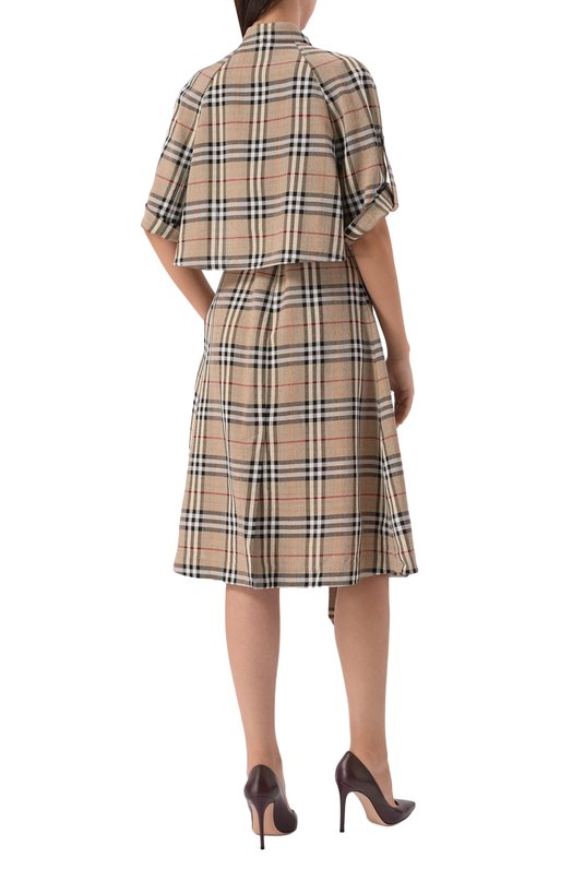 Платье из вискозы и шелка Burberry 8110441 Серый  8110441 Фото 4