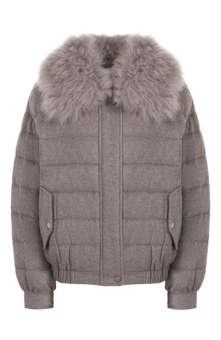 Женский пуховик из шерсти и кашемира MANZONI24, арт. 25M1567-S0FT0CFE