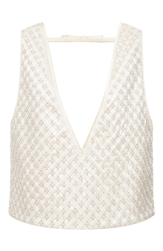 Топ с отделкой пайетками Dorothee Schumacher 348606 Кремовый 348606