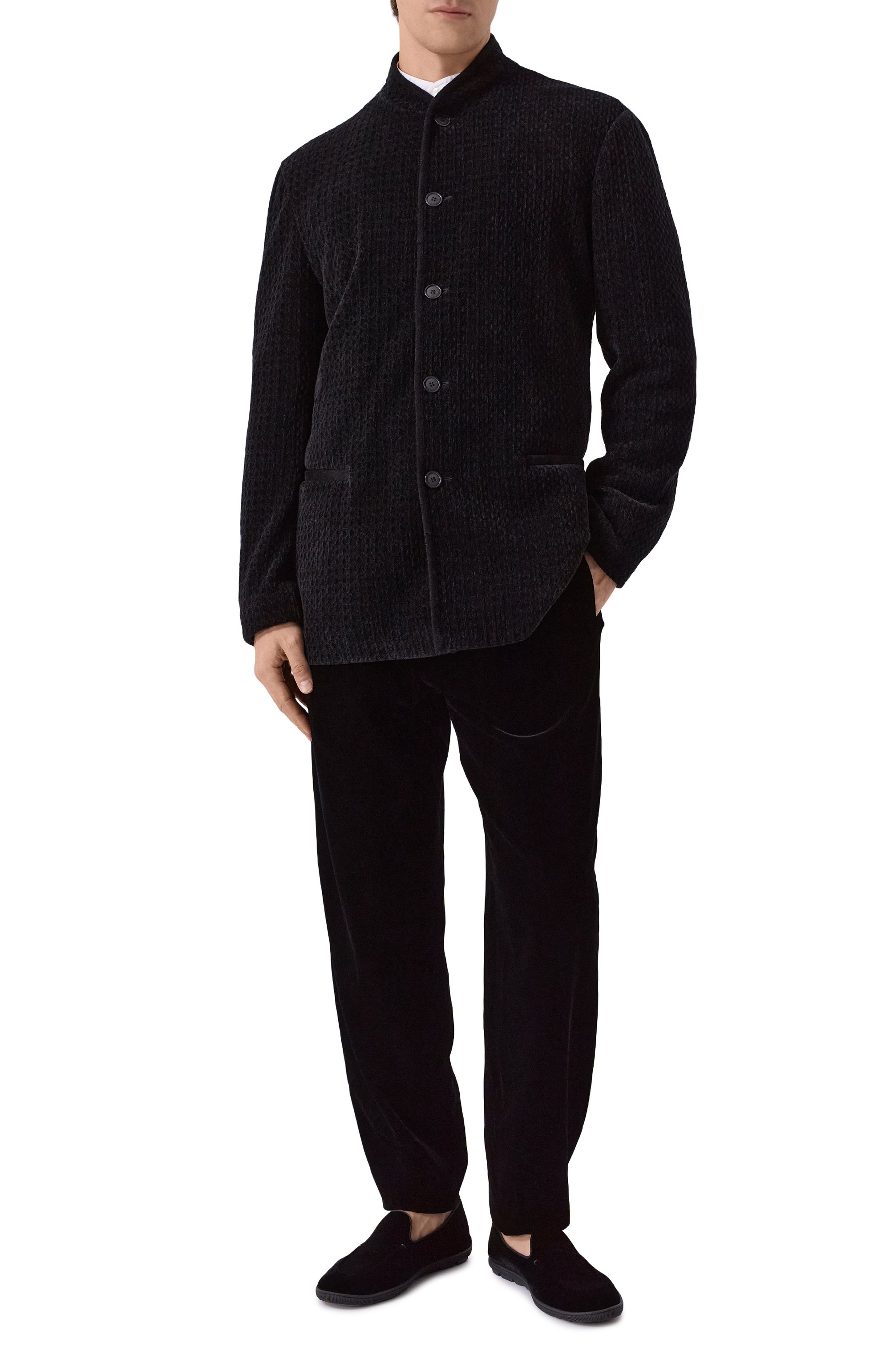 Бархатные лоферы GIORGIO ARMANI, арт. GM002211/AF20300, фото 2