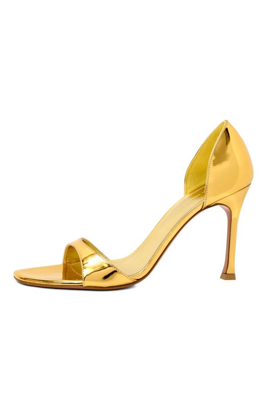 Лакированные босоножки Agnese 95 Amina Muaddi AGNESE SANDAL Золотой  AGNESE SANDAL Фото 4