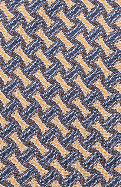 Шелковый галстук с узором TURNBULL & ASSER коричневого цвета по цене 13200 руб., арт. TIE002-BB401, фото 3 Шелковый галстук с узором TURNBULL & ASSER, арт. TIE002-BB401, фото 3