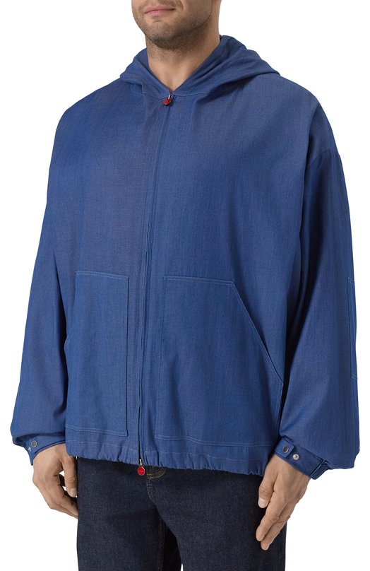 Хлопковая рубашка Kiton UMC015H0922702_4XL-8XL Синий  UMC015H0922702_4XL-8XL Фото 3
