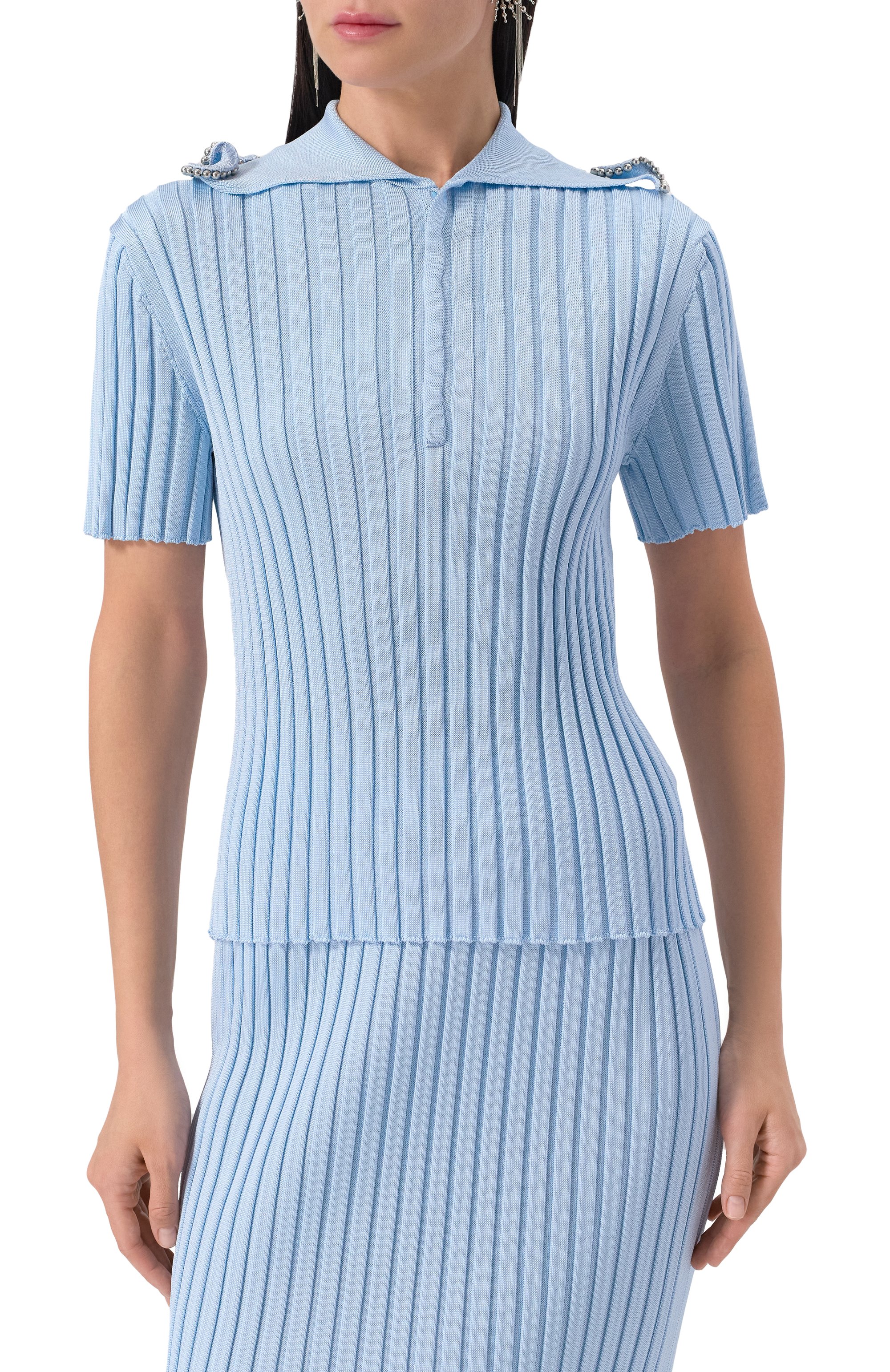 Поло из вискозы JIL SANDER, арт. J03GL0114/J18346, фото 3