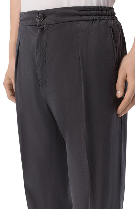 Брюки из лиоцелла Kiton UP1LACRK0609H Чёрный  UP1LACRK0609H Фото 5