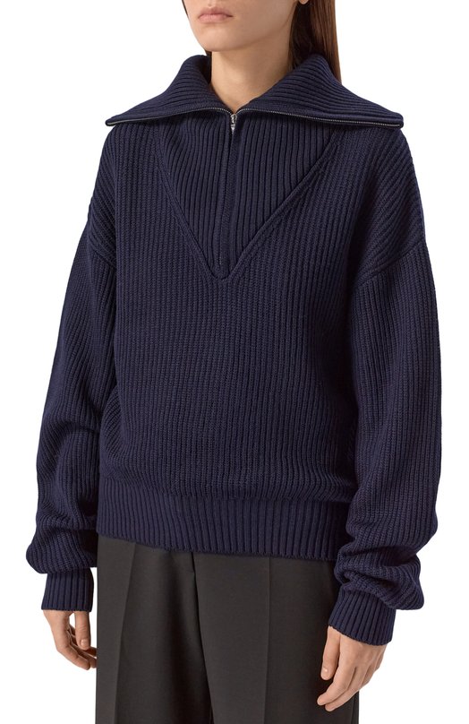 Шерстяной свитер Officine Generale W25WKNT312 Синий  W25WKNT312 Фото 3