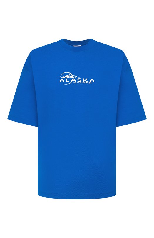 Хлопковая футболка VETEMENTS ME76TR256A/1200 LIGHT JERSEY Синий ME76TR256A/1200 LIGHT JERSEY