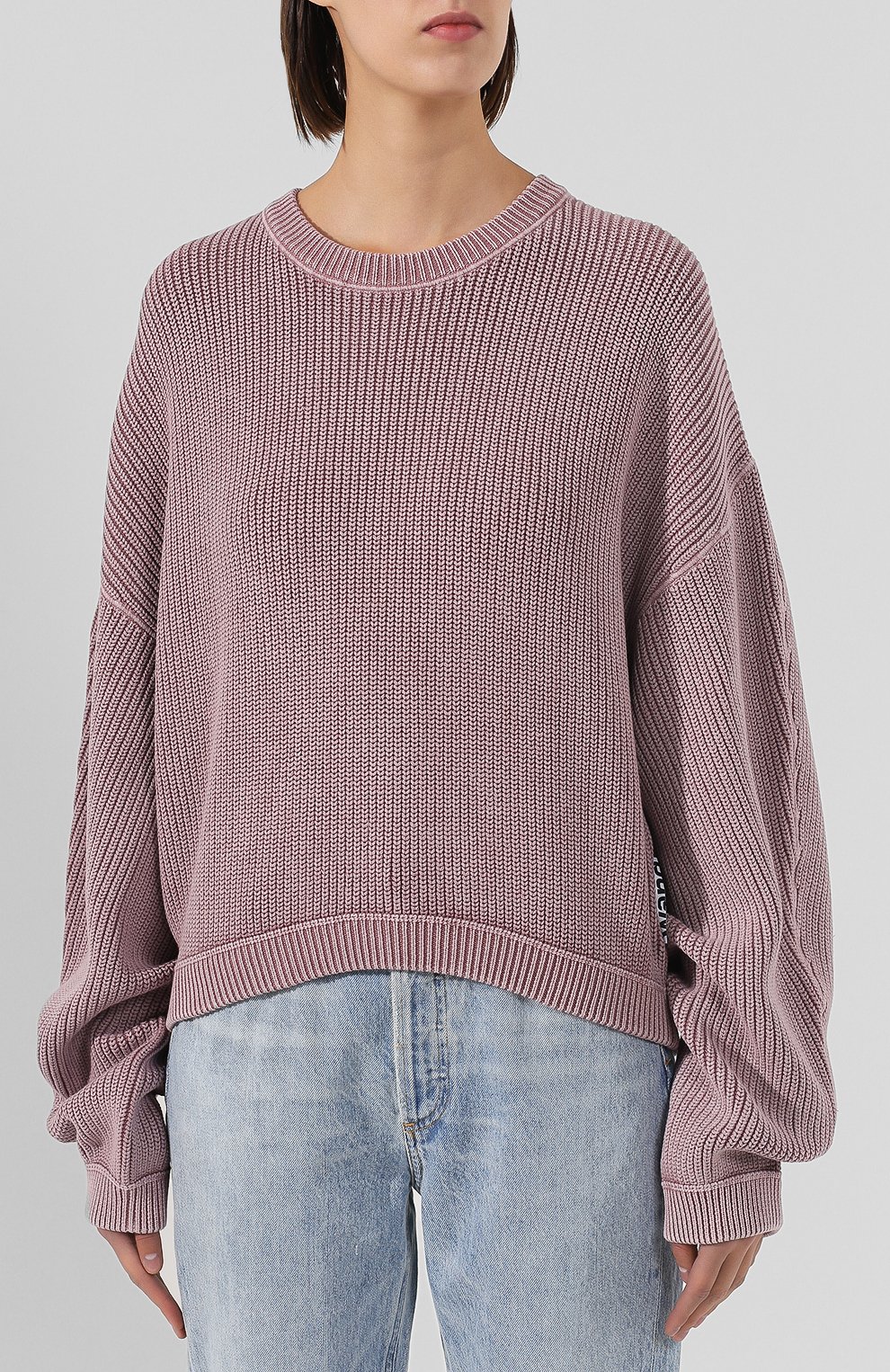 Хлопковый пуловер ALEXANDERWANG.T розового цвета по цене 29600 руб., арт. 4KC2191078, фото 3 Хлопковый пуловер ALEXANDERWANG.T, арт. 4KC2191078, фото 3