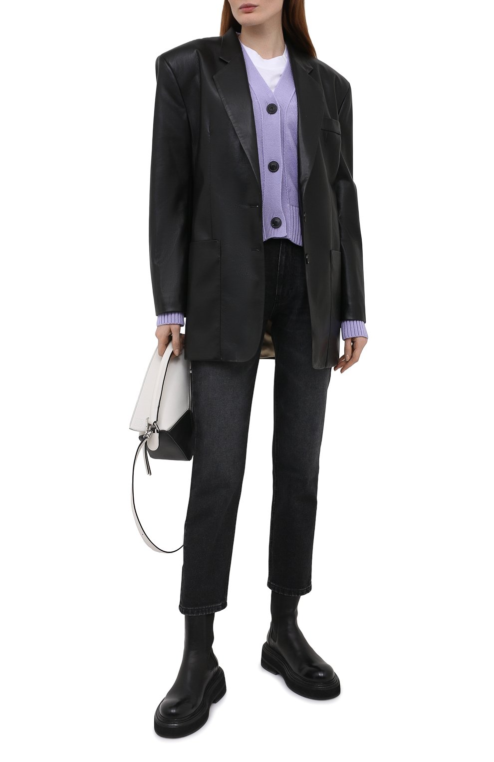 Кардиган из хлопка и шерсти AMI, арт. E21FK303.016, фото 2