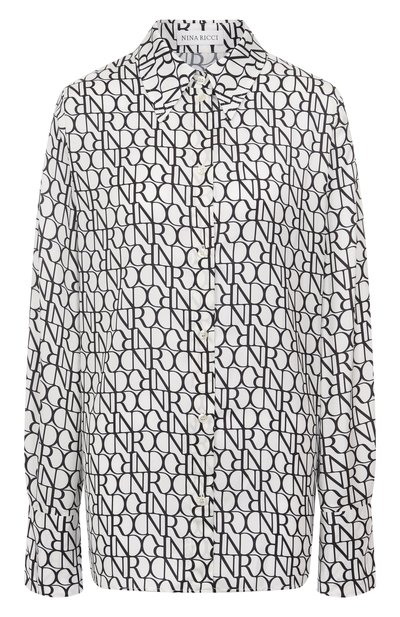 Женская атласная рубашка NINA RICCI, арт. 25ACT0007/PL0485