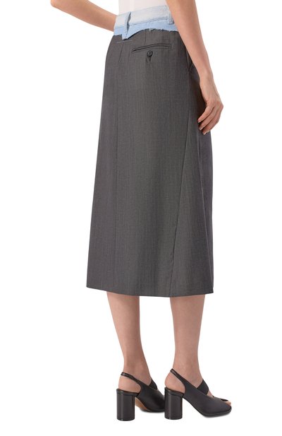 Юбка из шерсти и хлопка MM6, арт. S52MI0027/MTN132, фото 4