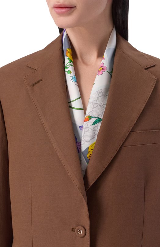 Шелковый платок Gucci 850107/3G001 Серый  850107/3G001 Фото 2