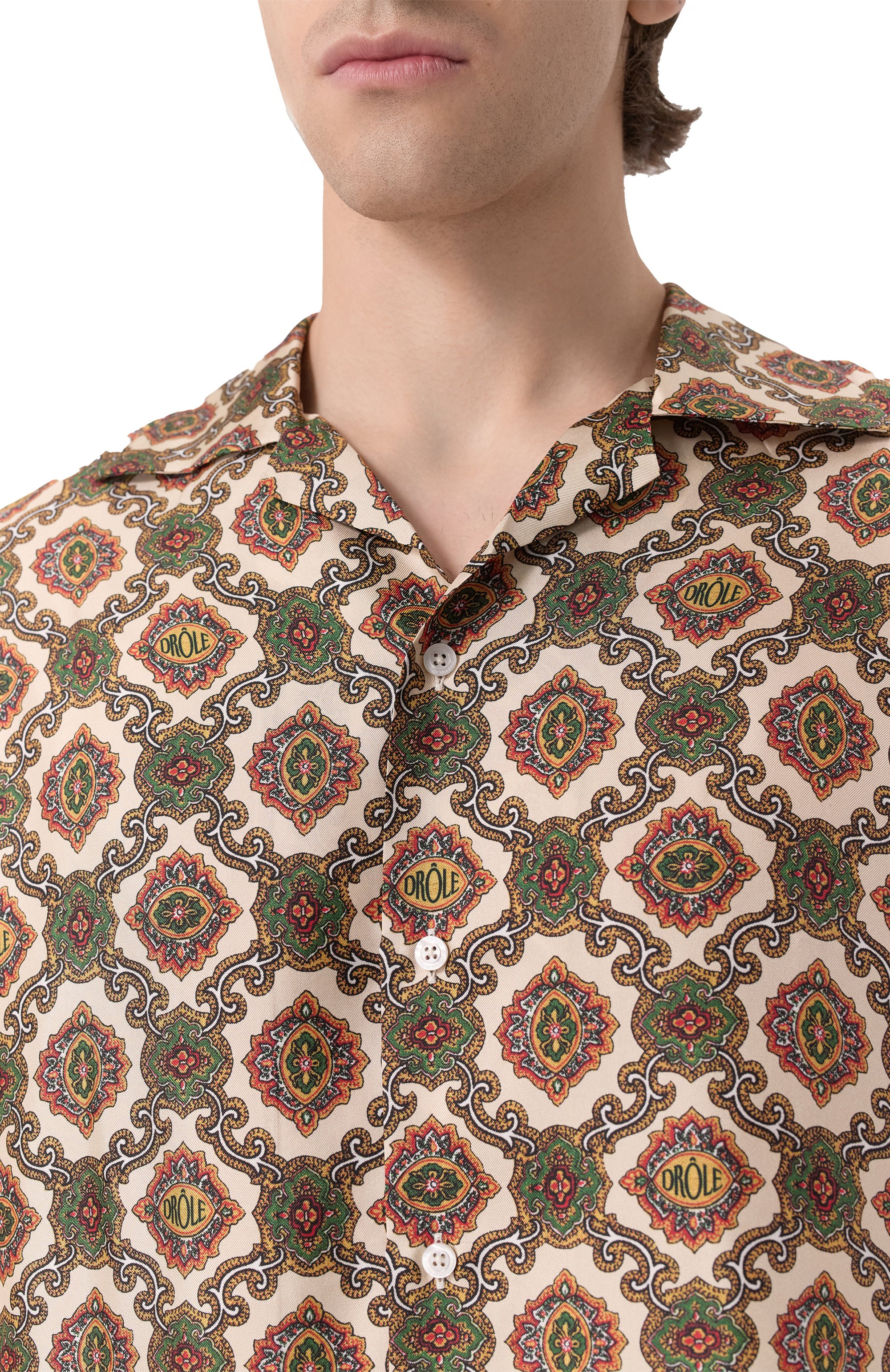 Шелковая рубашка DROLE DE MONSIEUR, арт. E-SH187-SE006-BG, фото 5