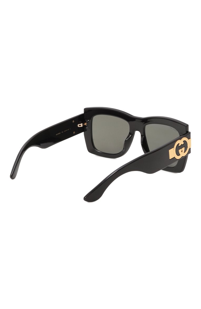 Женские солнцезащитные очки GUCCI черного цвета, арт. GG1688S 001 | Фото 4 (Нос: Не проставлено; Региональные ограничения белый список (Axapta Mercury): Не проставлено; Материал: Пластик; Тип очков: С/з; Очки форма: Квадратные; Оптика Гендер: оптика-женское)