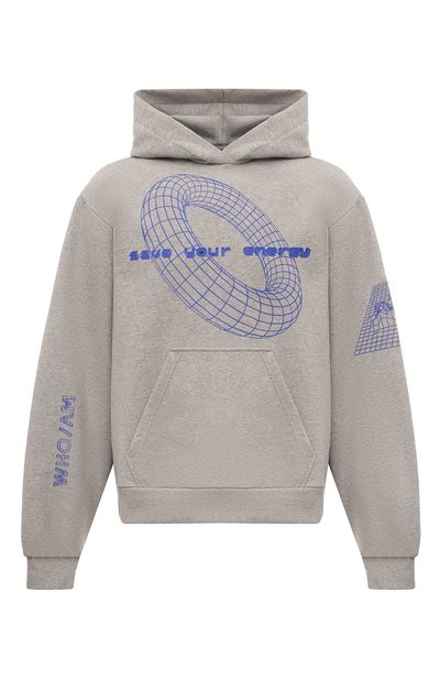 Хлопковое худи WHO_AM, арт. MSH3-G231-GRY, фото 1