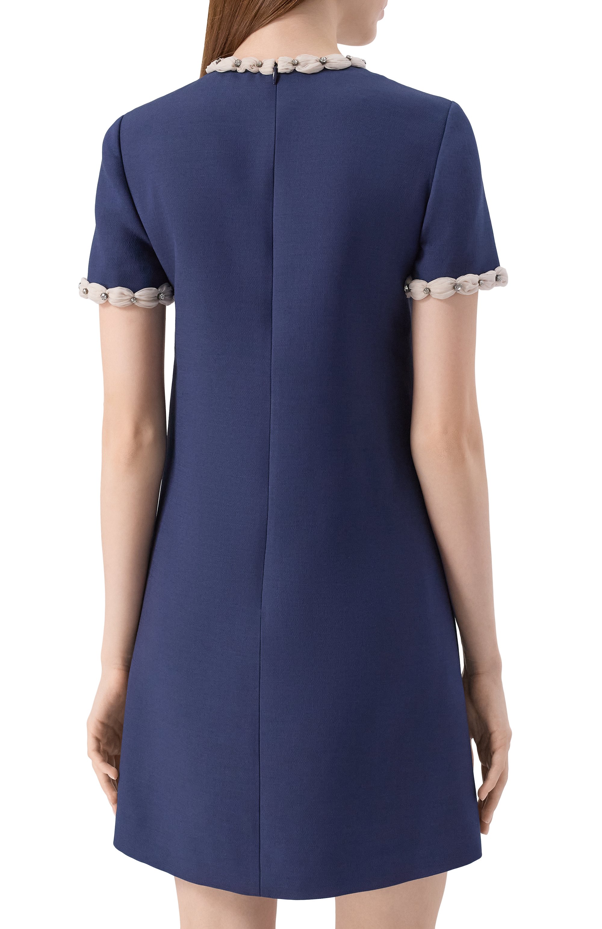 Платье из шерсти и шелка VALENTINO, арт. 7B3VADR9/1CF, фото 4